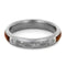 Diamond, Gibeon Meteorite, Snakewood 3mm Comfort-Fit Brushed Titanium Band