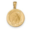 14k Yellow Gold St. Anthony Small Round Medal