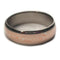 Copper, Silver Mokume Gane Inlay 6mm Comfort Fit Titanium Wedding Band, Size 4