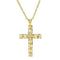 Beveled Edge Cross Pendant Necklace, 10k Yellow Gold, 12k Rose Gold Black Hills Gold Motif, 20"