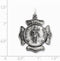 Sterling Silver Saint Florian Badge Medal Pendant (35X27 MM)