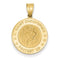 14k Yellow Gold St. Christopher Medal Charm Pendant (28X19 MM)