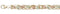 Victorian Style Bracelet, 10k Yellow Gold, 12k Green and Rose Gold Black Hills Gold Motif, 7"