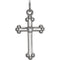 Diamond Treflee Cross Rhodium-Plated 14k White Gold Pendant (.01 Ct, G-H Color, SI1 Clarity)