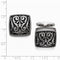 Grey Titanium, Black Titanium Etched Square Cuff Links
