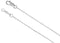 Diamond Initial Letter 'M' Rhodium-Plated 14k White Gold Pendant Necklace, 17" (GH, I1, 1/6 Ctw)