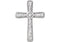 Diamond Accented Milgrain Cross Pendant, Rhodium-Plated 14k White Gold Pendant (.01 Ct, H+ Color, I1 Clarity)