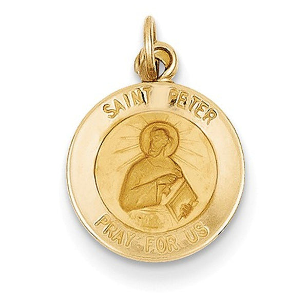 14k Yellow Gold St. Peter Medal Charm (19X12MM)