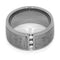 Charles & Colvard Moissanite, Gibeon Meteorite 11mm Comfort-Fit Tuxedo Titanium Band, Size 15.25