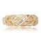 Women's 4-Stone Diamond Wedding Band, 10k Yellow Gold, 12k Pink and Green Gold Black Hills Gold Motif (.125 Ctw)