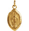 14k Yellow Gold Badge-Shaped Miraculous Medal (13x8 MM)