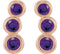 Amethyst Three-Stone Ear Climbers, 14k Rose Gold