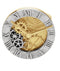 2-Tone Tick Tock Cuff Link, Sterling Silver, 14k Yellow Gold (Single Cuff Link)