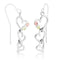 Graduated Heart Dangle Earrings, Sterling Silver, 12k Green and Rose Gold Black Hills Gold Motif