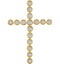 Diamond Paternoster Cross Pendant, 14k Yellow Gold (.5 Ctw, H+ Color, I1 Clarity)
