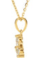 Diamond Three-Stone Pendant 14k Yellow Gold Necklace, 18" (5/8 Cttw)