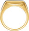 Men's Platinum and 18k Yellow Gold 7mm Flat Top Ring