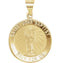 14k Yellow Gold Round Hollow St. John the Baptist Medal (15 MM)
