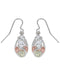 CZ Marquise Petite Leaf Earrings, Sterling Silver, 12k Green and Rose Gold Black Hills Gold Motif