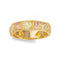 Women's Thin Wedding Band, 10k Yellow Gold, 12k Green and Rose Gold Black Hills Gold Motif, Size 9