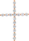 Diamond Cross 14k Rose Gold Pendant (1 Ctw, G-H Color, I1 Clarity)