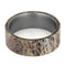 Deer Antler 8mm Comfort-Fit Matte Titanium Wedding Band