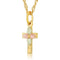 Cross Pendant Necklace, 10k Yellow Gold, 12k Rose and Green Gold Black Hills Gold Motif, 18"