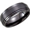 Black Titanium 8mm Matte Center Comfort Fit Band