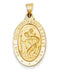 14k Yellow Gold St. Christopher Medal Pendant (28X18 MM)