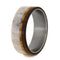 Deer Antler, Black Mesquite, Oak Wood 8mm Comfort-Fit Titanium Wedding Band