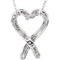 Rhodium Plate Sterling Silver 'The Candy Cane Legend' J for Jesus CZ Necklace, 18"