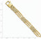Men's Italian Brushed and Polished 14k Yellow Gold 10mm Bar and Stampato Link Bracelet, 8.5 Inches