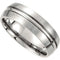 Titanium 7mm Grooved & Satin Finished Band
