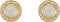 Opal and Diamond Halo-Style Earrings, 14k Yellow Gold (.2 Ctw, GH Color, I1 Clarity)
