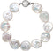 White Freshwater Cultured Coin Pearl Sterling Silver Necklace, 18" (13.0-14.0 MM)