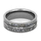 Deer Antler with Gibeon Meteorite Inlay 7mm Comfort-Fit Titanium Wedding Band