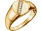Men's 14k Yellow Gold Diamond Journey Ring (.08 Ctw, G-H Color, I1 Clarity) Size 12.75