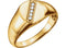 Men's 14k Yellow Gold Diamond Journey Ring (.08 Ctw, G-H Color, I1 Clarity) Size 13