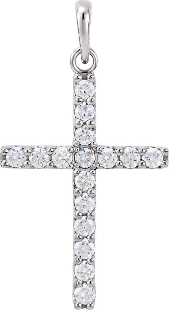 Platinum Diamond Cross Pendant (0.33 Ctw, Color GH, Clarity I1)