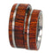 Arizona Ironwood Overlay, Titanium Pinstripe Ring, His and Hers Wedding Band Set, M15.5-F4