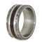Dinosaur Bone, Gibeon Meteorite 8mm Comfort-Fit Matte Titanium Wedding Band