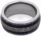 Dinosaur Bone, Gibeon Meteorite, Blue, Bronze and White Mokume 10mm Comfort-Fit Titanium Wedding Band, Size 15.25