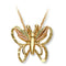 Diamond-Cut Butterfly Pendant Necklace, 10k Yellow Gold, 12k Green and Rose Gold Black Hills Gold Motif, 18"