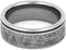 Gibeon Meteorite, Grooved Titanium Pinstripes 8mm Comfort-Fit Titanium Band, Size 14