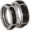 Dinosaur Bone Comfort-Fit His and Hers Titanium Wedding Band Set, M15-F8