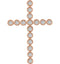 Diamond Paternoster Cross Pendant, 14k Rose Gold (1.00 Ctw, H+ Color, I1 Clarity)