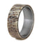 Deer Antler 8mm Comfort-Fit Matte Titanium Wedding Band