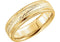 Swiss-Cut Chevron Comfort Fit 6mm Milgrain 14k Yellow Gold Band