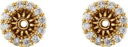 Diamond Cluster Earring Jackets, 14k Yellow Gold (6.1 MM) (0.2 Ctw, G-H Color, I2 Clarity)