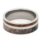 Deer Antler, Whiskey Barrel Wood 9mm Comfort-Fit Titanium Wedding Band